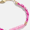 Acrylic Kids' Custom Nameplate Bracelet - Translucent Pink