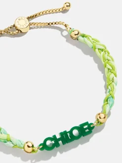 Acrylic Kids' Custom Nameplate Bracelet - Translucent Green