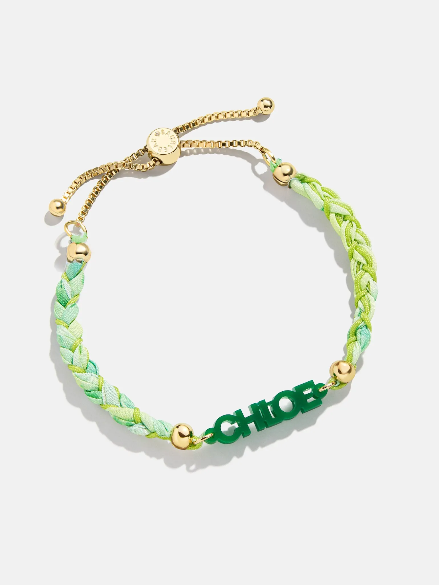 Acrylic Kids' Custom Nameplate Bracelet - Translucent Green