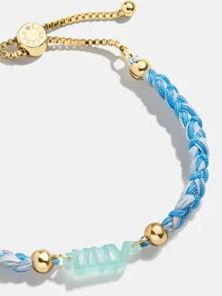 Acrylic Kids' Custom Nameplate Bracelet - Translucent Aqua