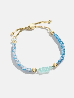Acrylic Kids' Custom Nameplate Bracelet - Translucent Aqua