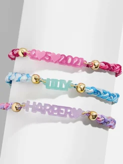 Acrylic Kids' Custom Nameplate Bracelet - Translucent Purple