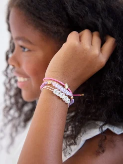Acrylic Kids' Custom Nameplate Bracelet - Translucent Purple