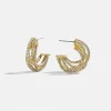Addison Earrings - Gold/Pavé
