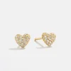 Adrianna 18K Gold Vermeil Earrings - Pavé Heart