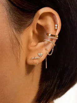 Adrianna 18K Gold Vermeil Earrings - Pavé Heart