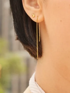 Adrianna 18K Gold Vermeil Earrings - Pavé Heart