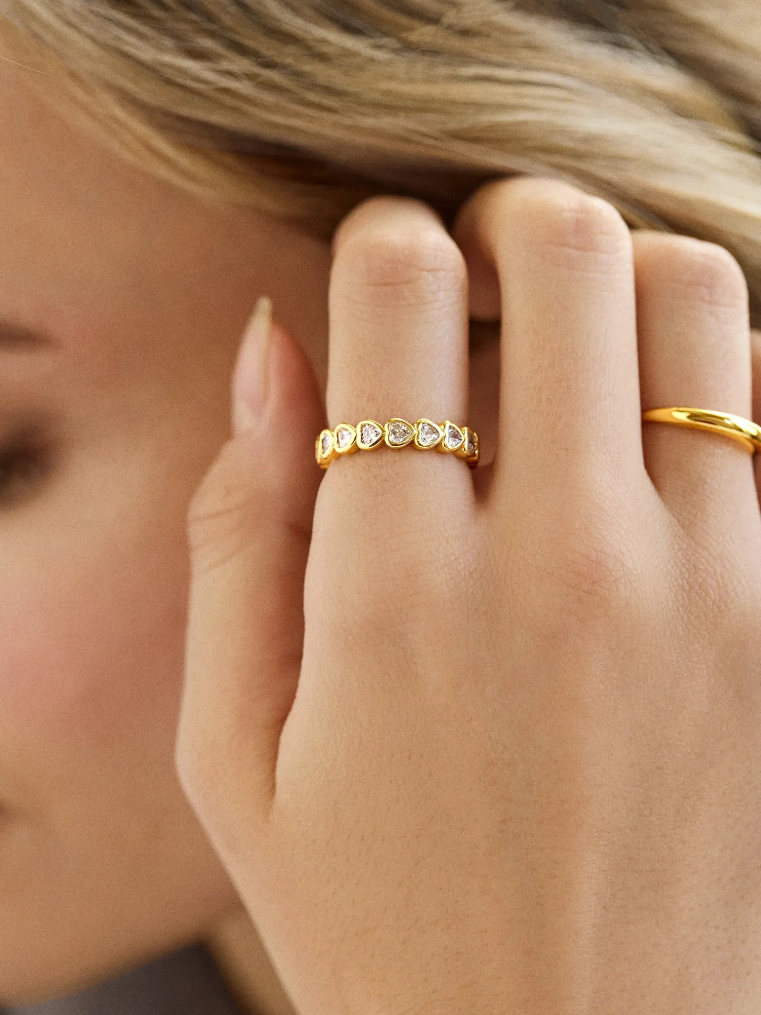 Adrianna Ring - Gold/Pavé