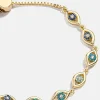 Aisha Evil Eye Bracelet - Gold/Blue