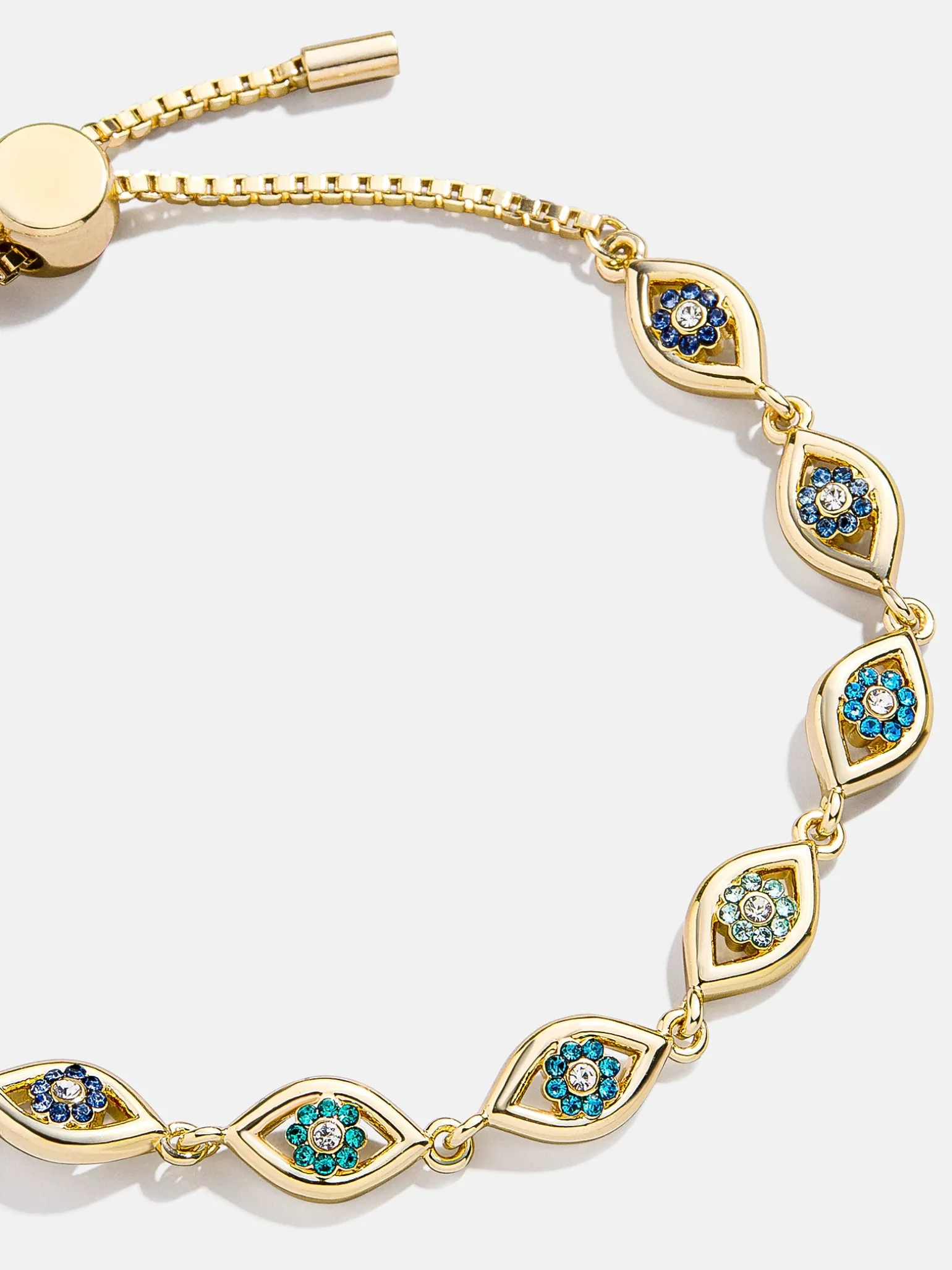 Aisha Evil Eye Bracelet - Gold/Blue