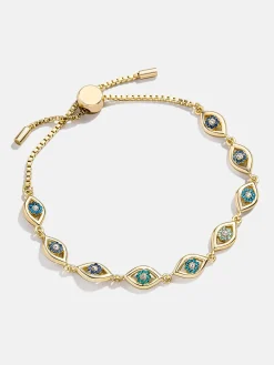 Aisha Evil Eye Bracelet - Gold/Blue