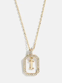 Alicia Initial Necklace - Gold/Pavé