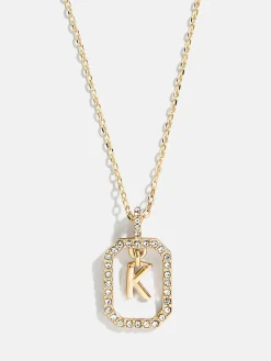 Alicia Initial Necklace - Gold/Pavé