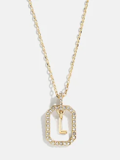Alicia Initial Necklace - Gold/Pavé
