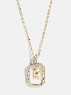 Alicia Initial Necklace - Gold/Pavé