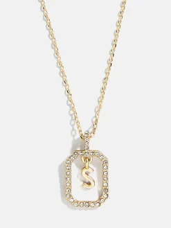 Alicia Initial Necklace - Gold/Pavé