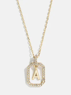 Alicia Initial Necklace - Gold/Pavé