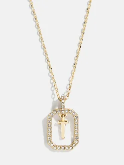 Alicia Initial Necklace - Gold/Pavé