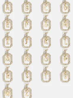 Alicia Initial Necklace - Gold/Pavé