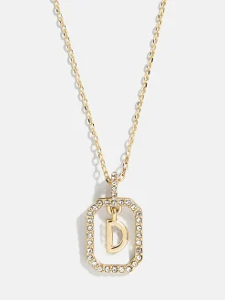 Alicia Initial Necklace - Gold/Pavé