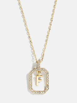 Alicia Initial Necklace - Gold/Pavé