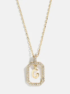 Alicia Initial Necklace - Gold/Pavé