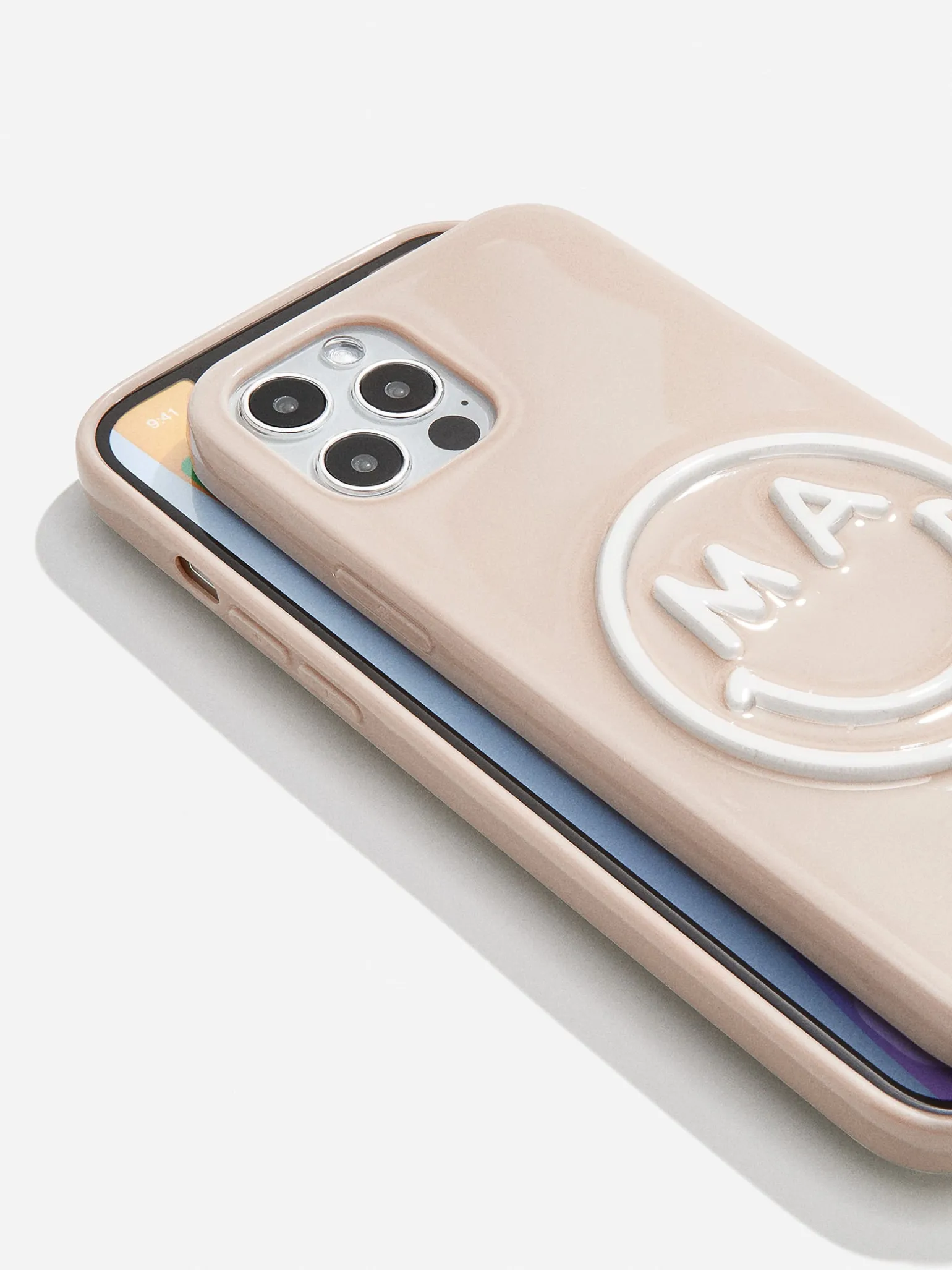 All Smiles Custom iPhone Case - Beige/White