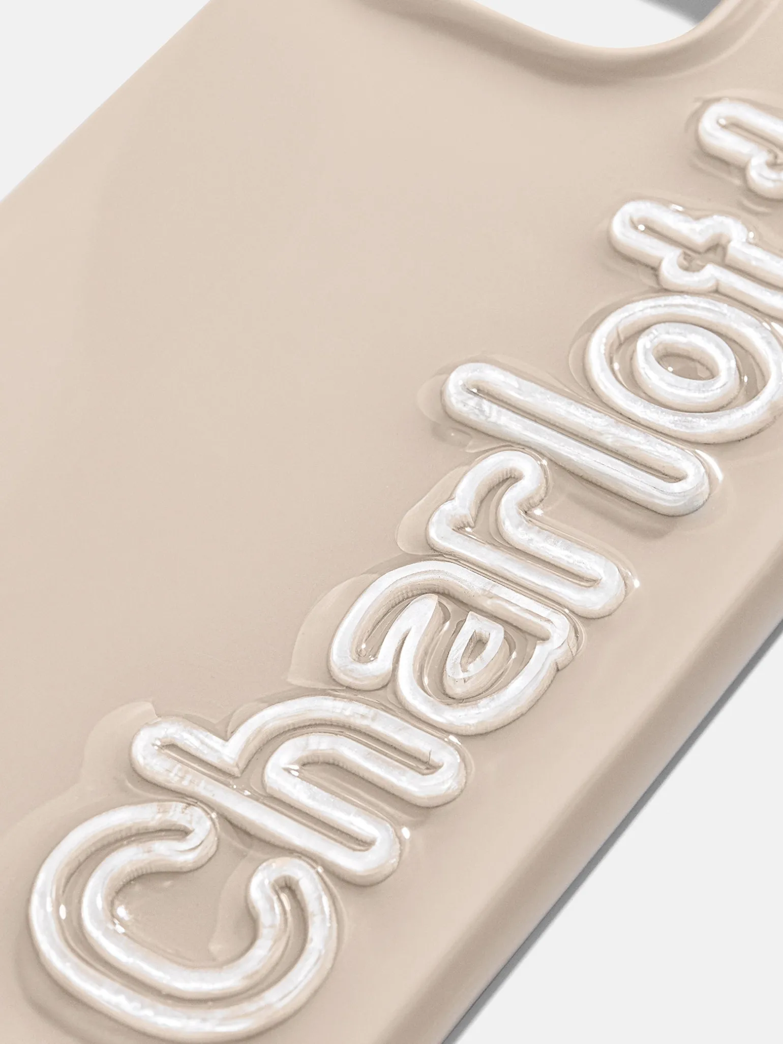 All the Beige Custom iPhone Case - Beige/White