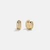Alora Huggie Earrings - Gold/Pavé