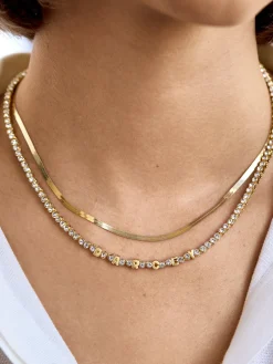 Amalie Bezel Custom Tennis Necklace - Bezel