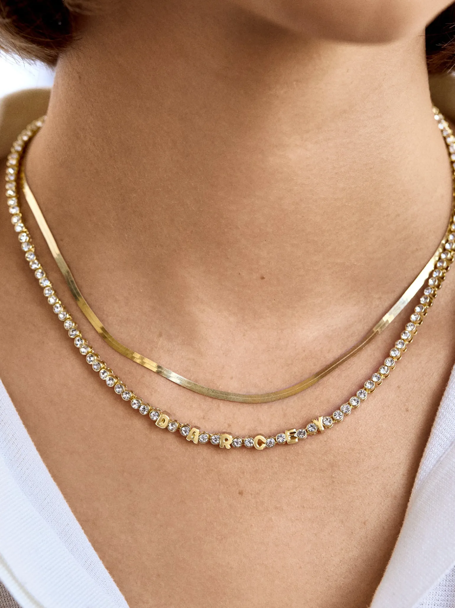 Amalie Bezel Custom Tennis Necklace - Bezel