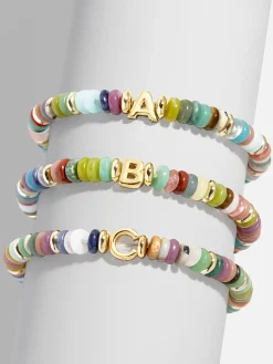 Amaris Semi-Precious Initial Bracelet - Letter