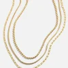 Anita Waterproof Necklace Set - Gold/Pavé