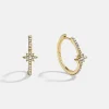 Astra Celestial Hoop Earrings - Gold/Pavé