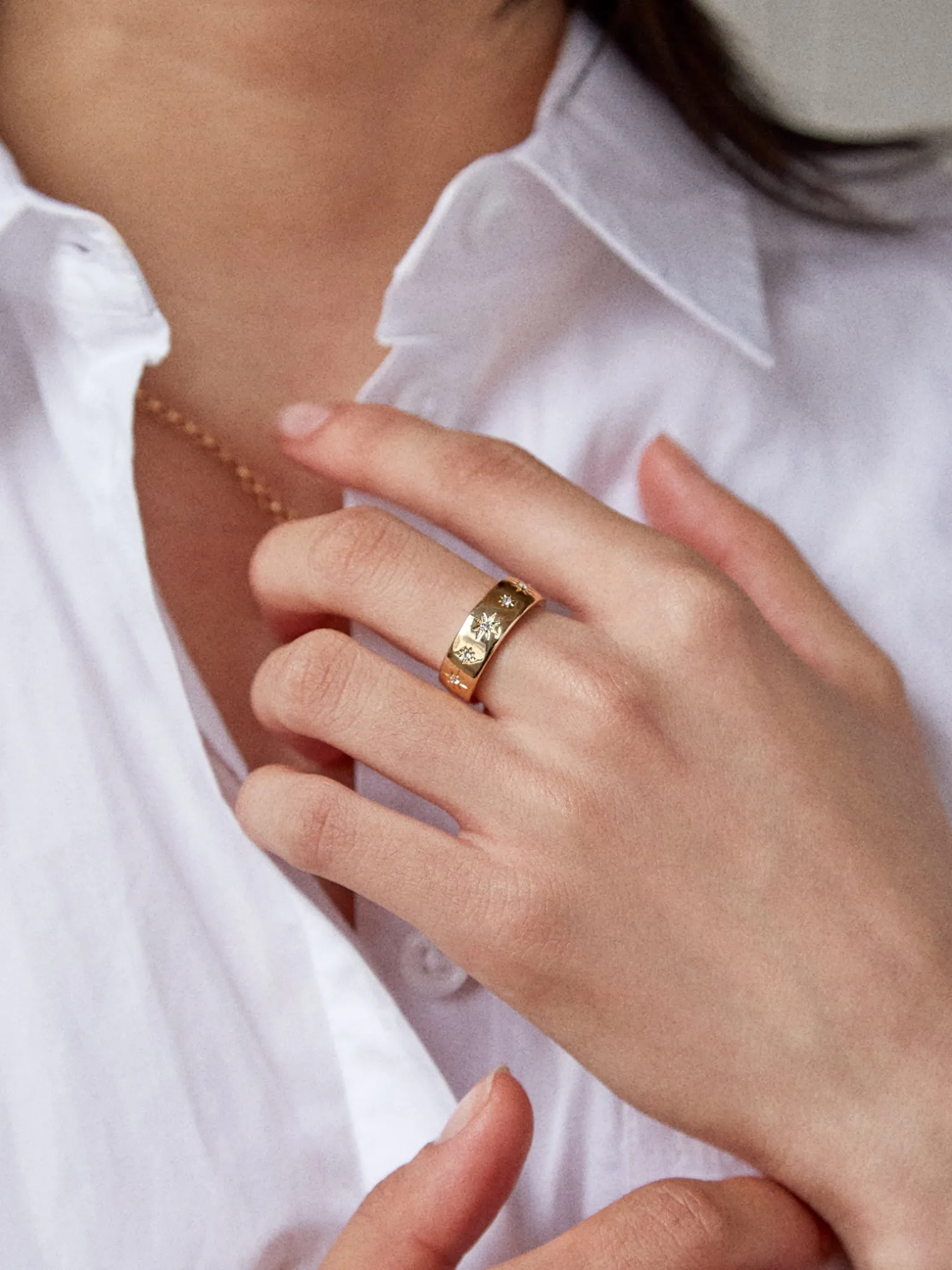 Astra Star Ring - Gold/Pavé