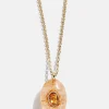 Aura Semi-Precious Pendant Necklace - Orange