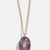 Aura Semi-Precious Pendant Necklace - Purple