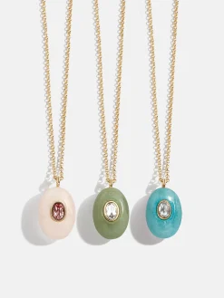 Aura Semi-Precious Pendant Necklace - Green