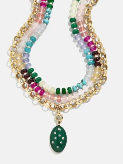 Aurora Semi-Precious Layered Necklace - Gold/Multi