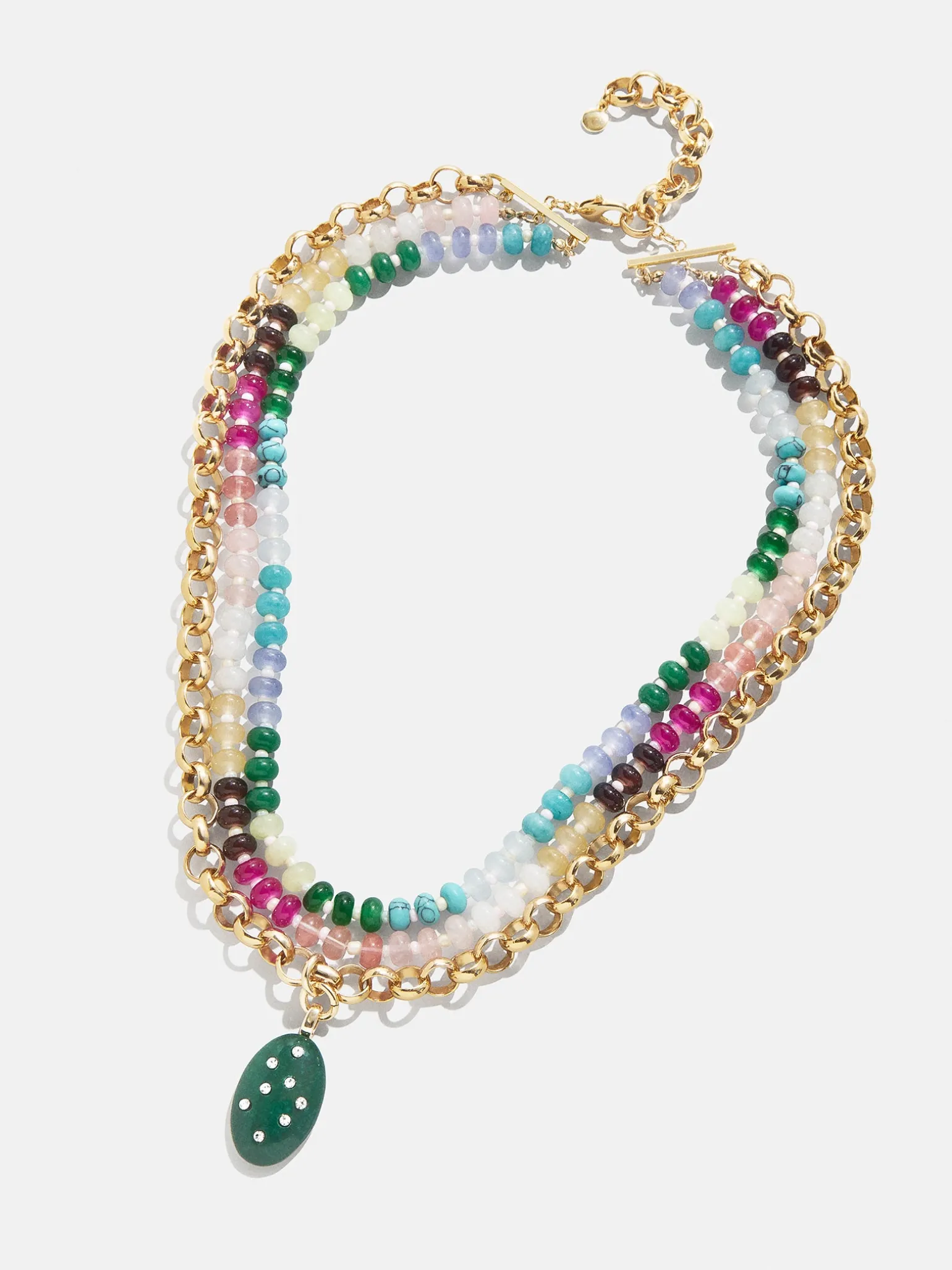 Aurora Semi-Precious Layered Necklace - Gold/Multi