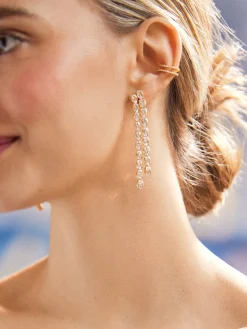 Ava Earrings - Gold/Pavé
