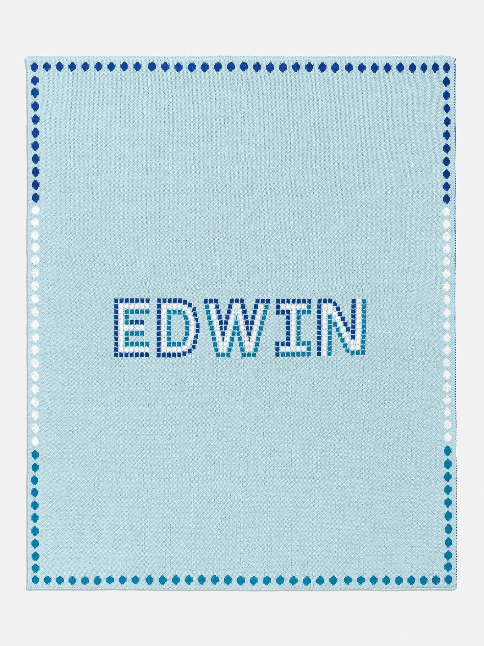 Baby Steps Kids' Custom Blanket - Light Blue/Navy