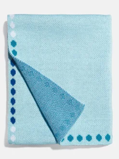 Baby Steps Kids' Custom Blanket - Light Blue/Navy