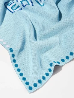 Baby Steps Kids' Custom Blanket - Light Blue/Navy