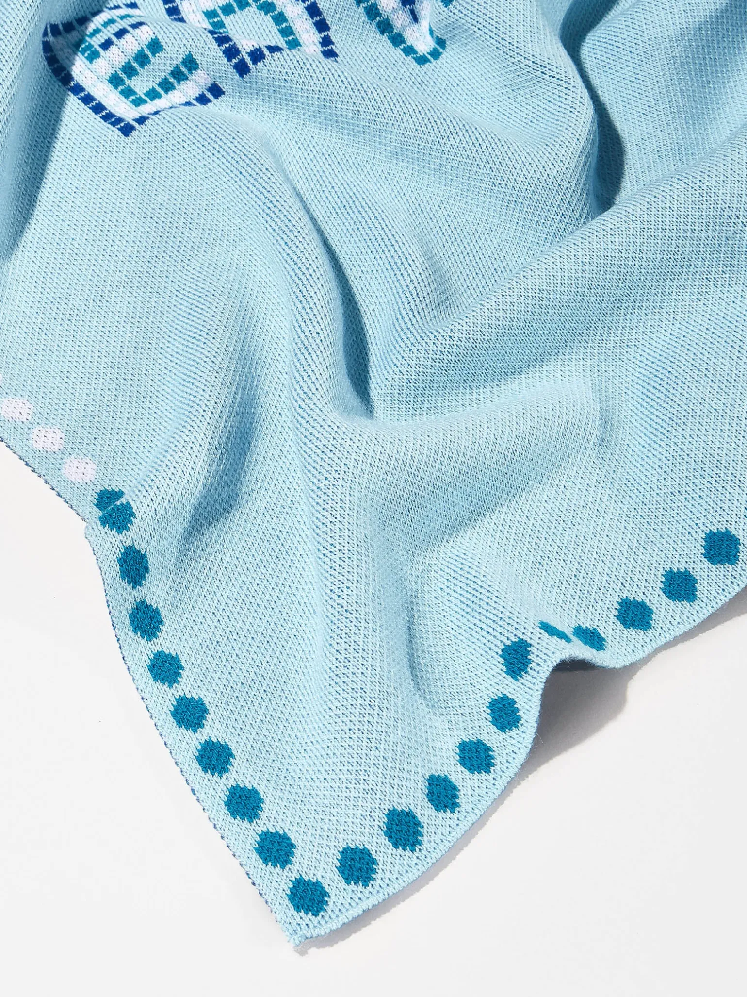 Baby Steps Kids' Custom Blanket - Light Blue/Navy