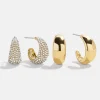 Bay Waterproof Earring Set - Gold/Pavé