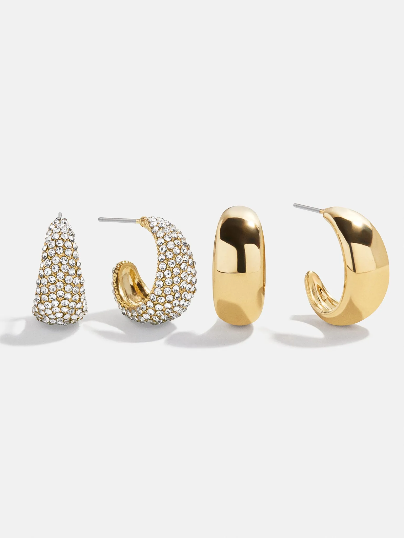 Bay Waterproof Earring Set - Gold/Pavé