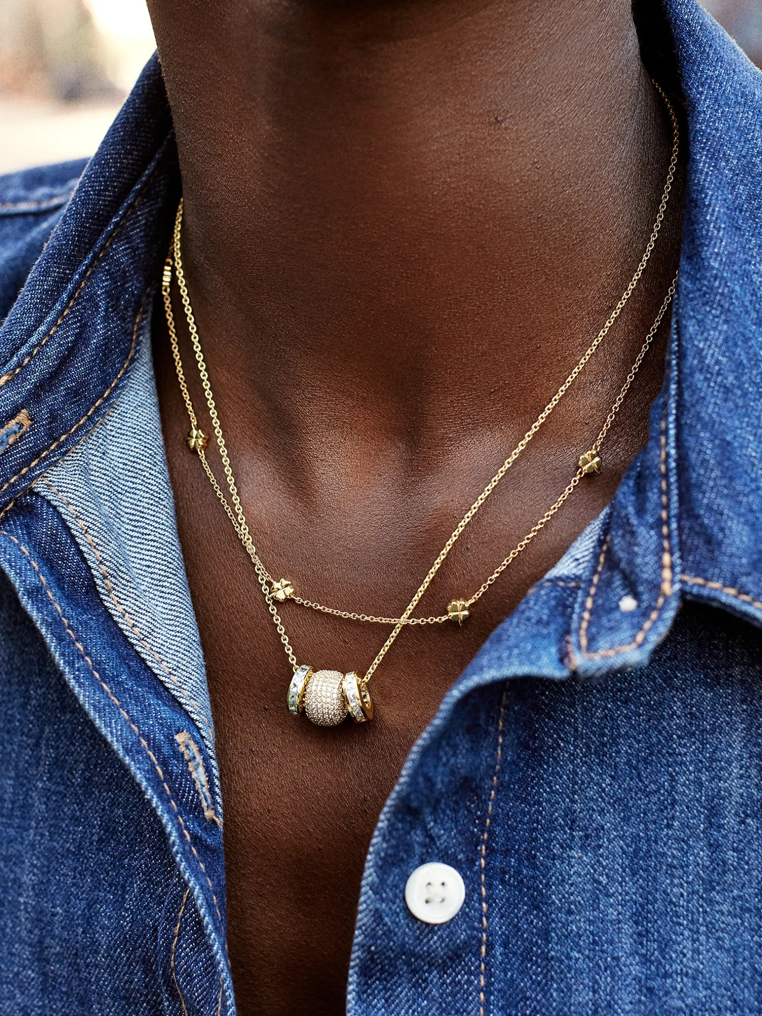 Beaded Custom Charm Necklace - Gold
