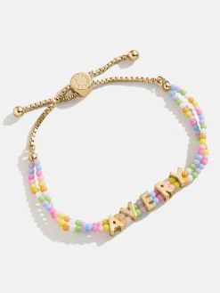 Beaded Kids' Custom Nameplate Bracelet - Light Multi