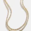 Becca Layered Tennis Necklace - Gold/Pavé